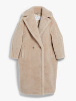 Teddy Bear Icon Coat In Alpaca And Wool for Women - Sand - Max Mara KSA