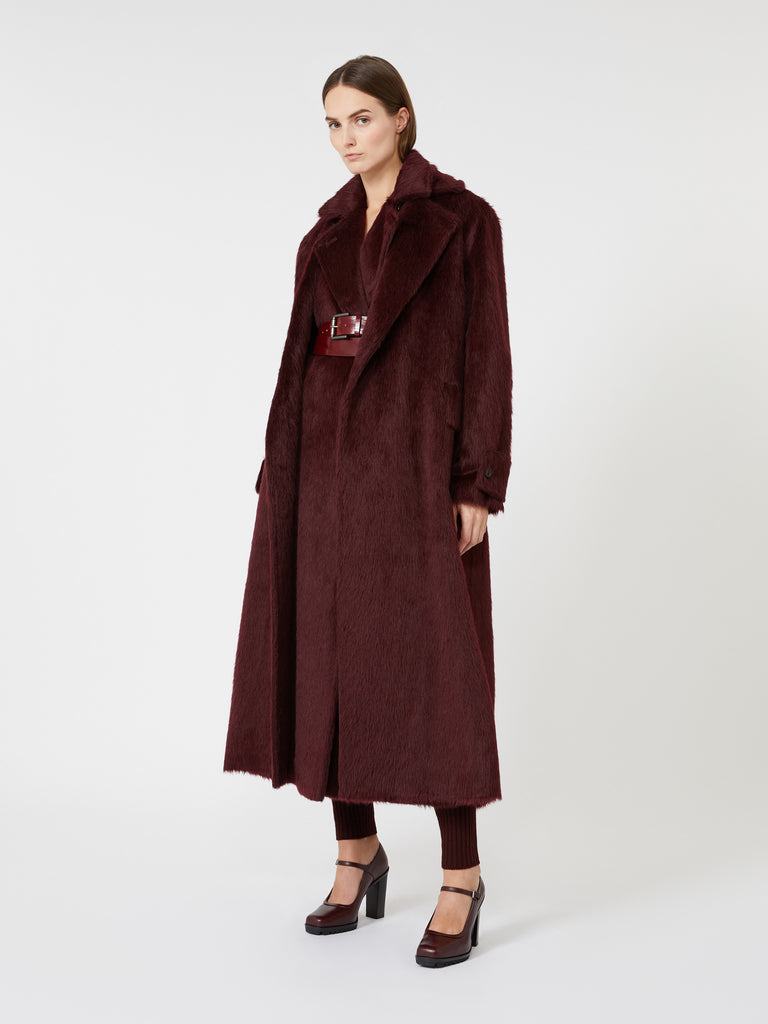 Long wool and alpaca coat