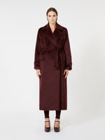 Long wool and alpaca coat