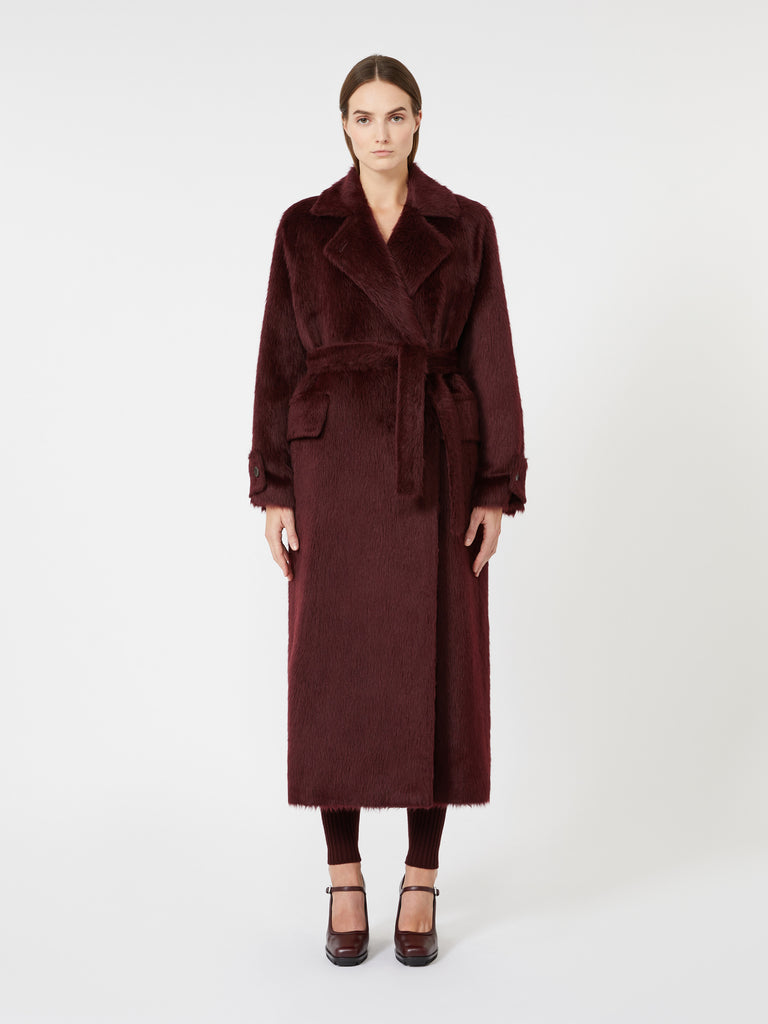 Long wool and alpaca coat