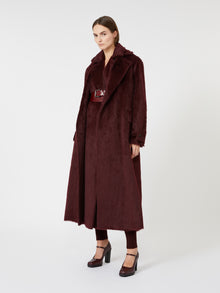 Long wool and alpaca coat