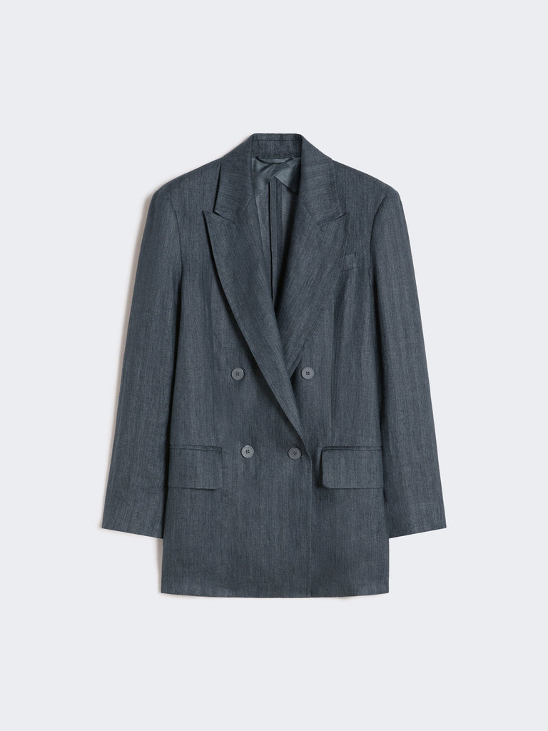 max mara olimpia jacket in chevron linen