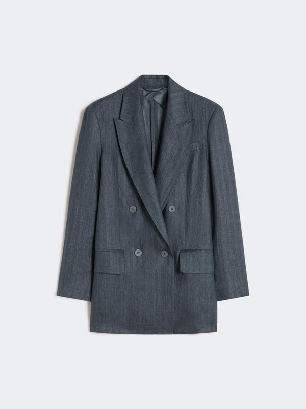 max mara olimpia jacket in chevron linen for women