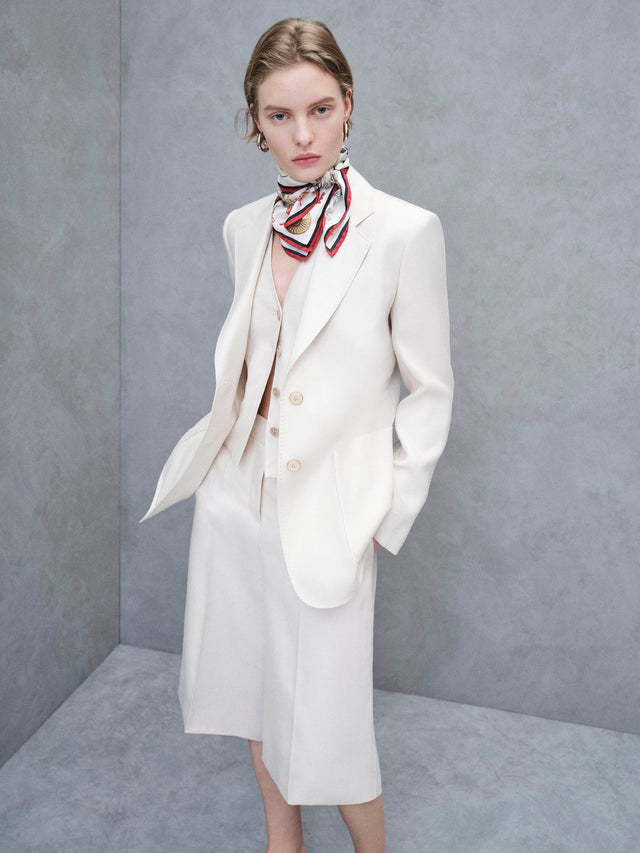 max mara pure linen blazer for women