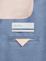 max mara single-breasted wool and silk canvas blazer for women