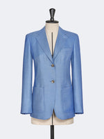 max mara single-breasted wool and silk canvas blazer for women