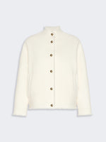 Double Jersey Wool Bomber Jacket for Women - White - Max Mara KSA