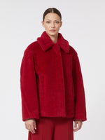 Cropped Teddy coat in alpaca and wool