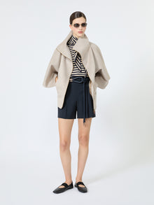 Double Cashmere Cropped Coat for Women - Sand - Max Mara KSA