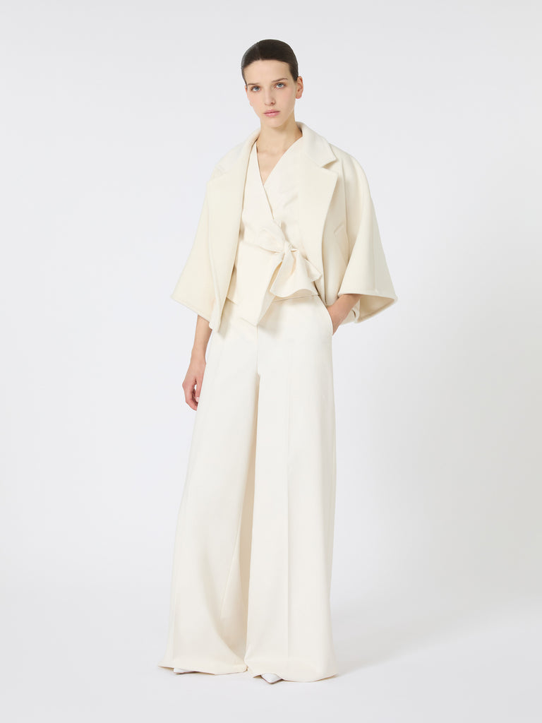 Wool and cashmere cropped jacket