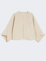 Wool and cashmere cloth cropped coat