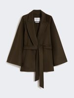 Camel coat with belt