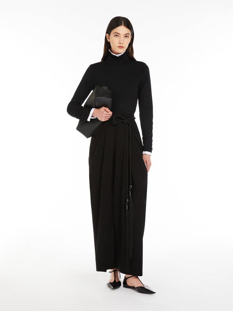 Long cady skirt with pleats