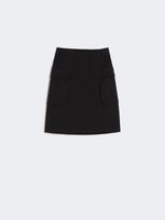 Stretch cotton wrap skirt