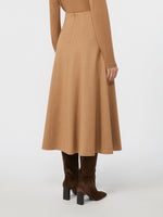 Camel flared skirt