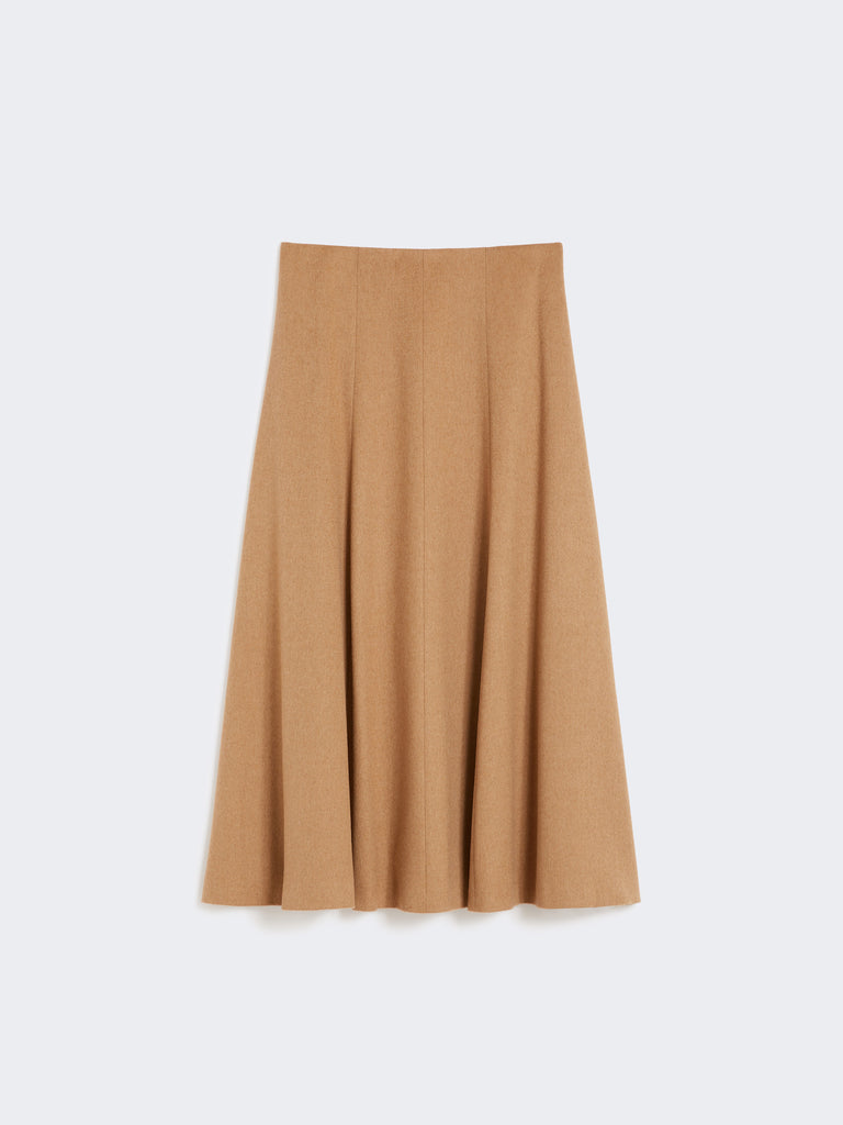 Camel flared skirt
