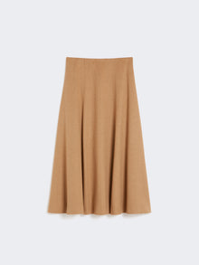Camel flared skirt