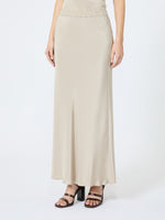 max mara long, silk crêpe de chine skirt for women