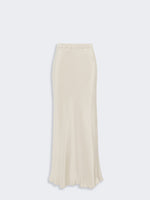 Long, Silk Crêpe De Chine Skirt for Women - Stone - Max Mara KSA