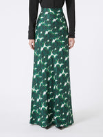 Long printed silk skirt
