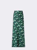 Long printed silk skirt