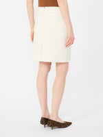Short Wool Jersey Skirt for Women - White - Max Mara KSA