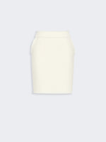 Short Wool Jersey Skirt for Women - White - Max Mara KSA