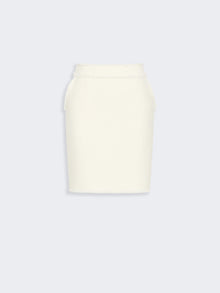 Short Wool Jersey Skirt for Women - White - Max Mara KSA