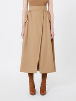 Camel drap skirt