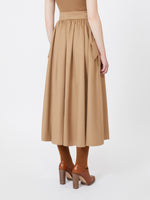 Camel drap skirt