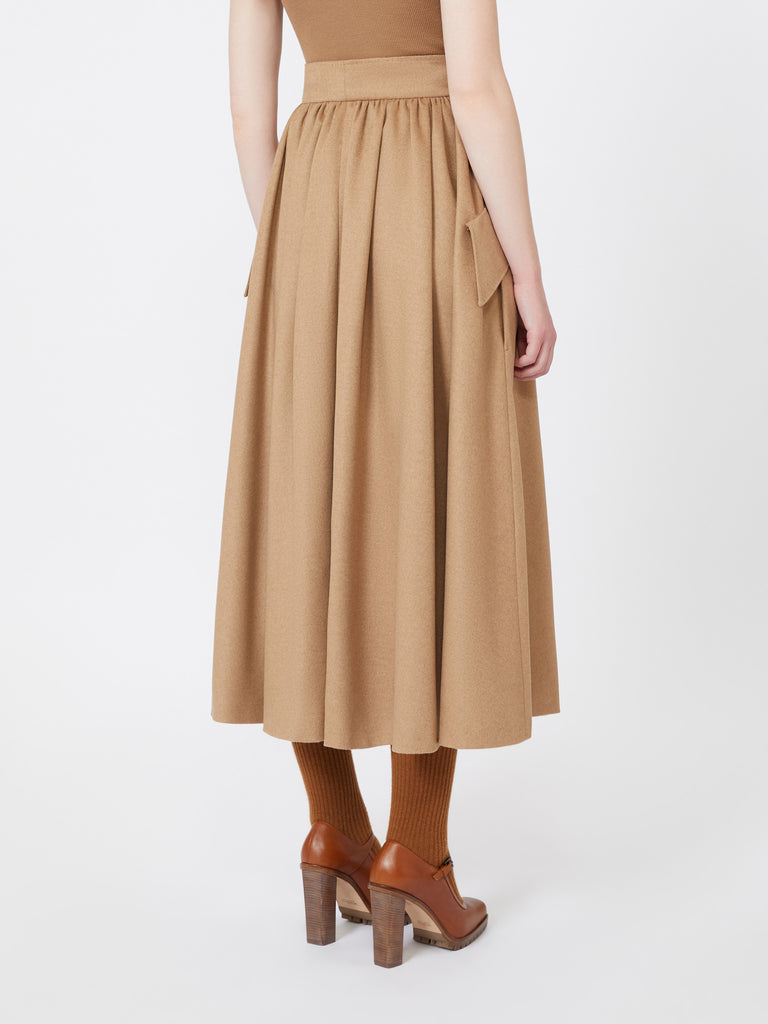 Camel drap skirt
