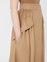 Camel drap skirt