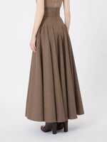 Wide wool felt skirt