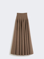 Wide wool felt skirt