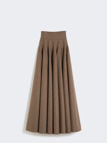 Wide wool felt skirt