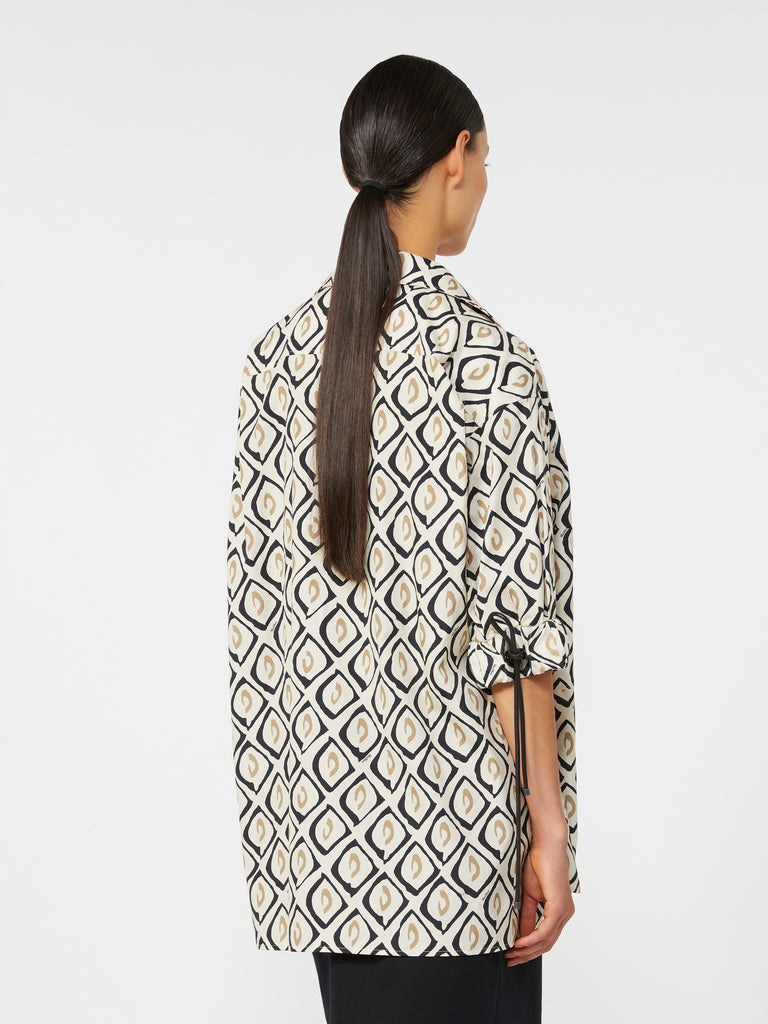 max mara oversized printed poplin shirt