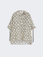 max mara oversized printed poplin shirt for women