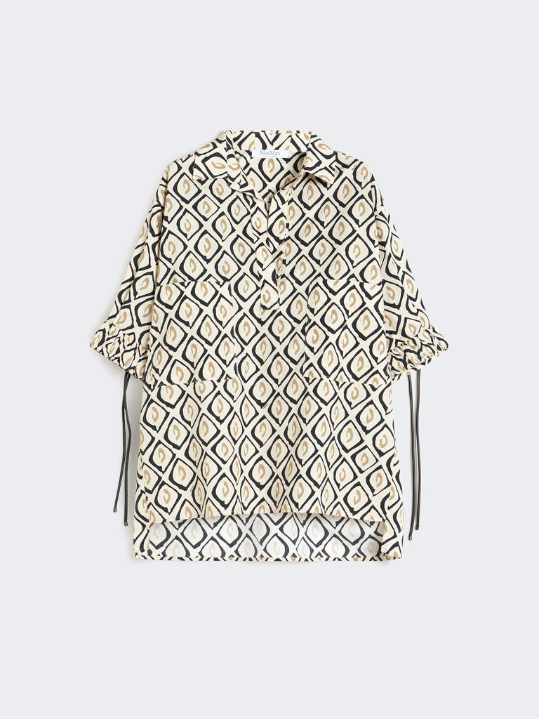 max mara oversized printed poplin shirt