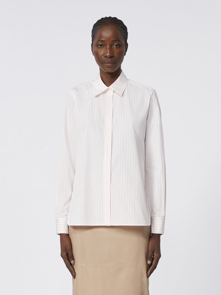 max mara قميص بوبلين مخطط