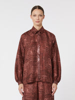 Relaxed-fit printed silk shirt