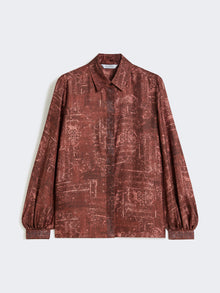 Relaxed-fit printed silk shirt