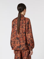Relaxed-fit printed silk shirt