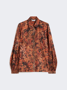 Relaxed-fit printed silk shirt