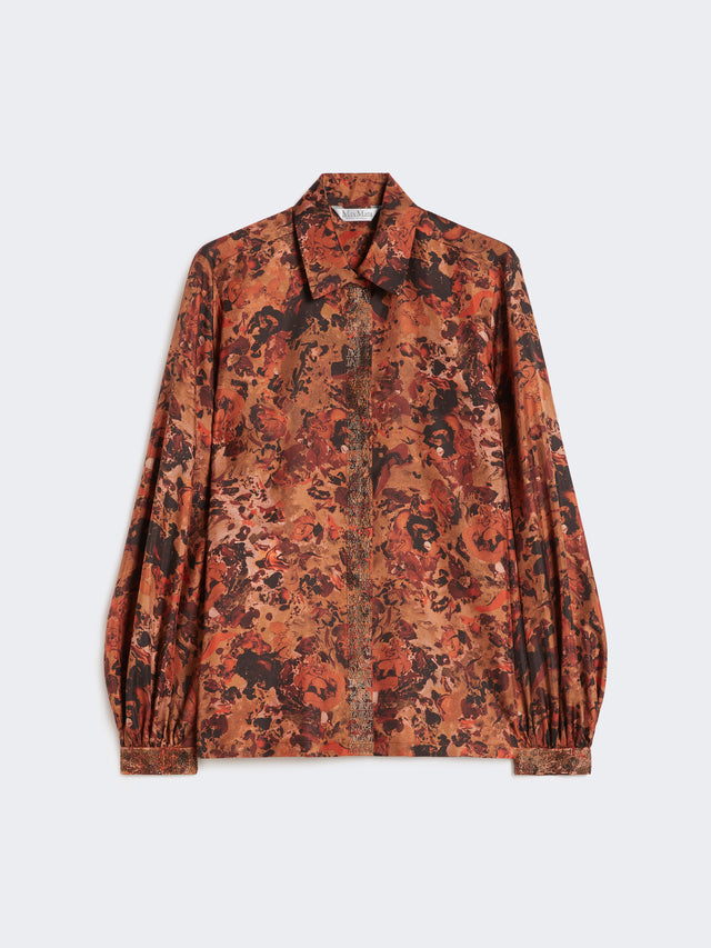max mara relaxed-fit printed silk shirt for women