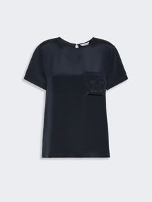 Printed Silk Crepe De Chine Blouse for Women - Ultramarine - Max Mara KSA