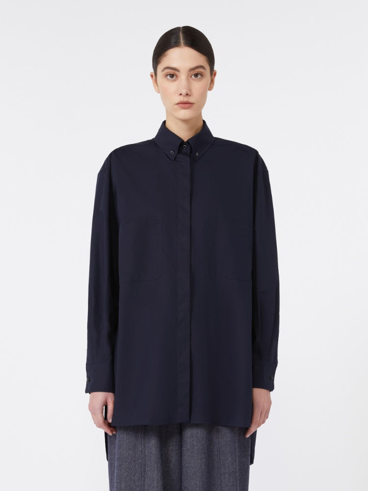 Asymmetrical cotton cloth shirt