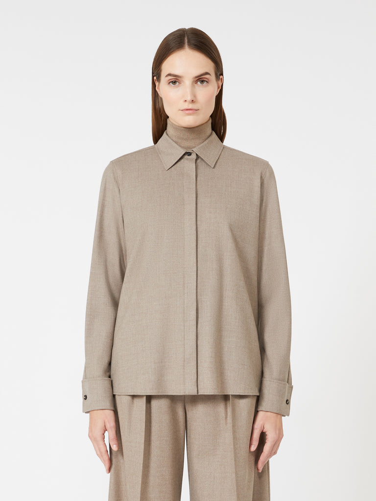 Cashmere foulé shirt