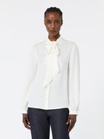 Max Mara Ruffled silk charmeuse shirt for Women