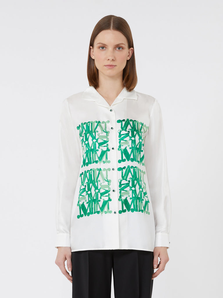 Silk print shirt