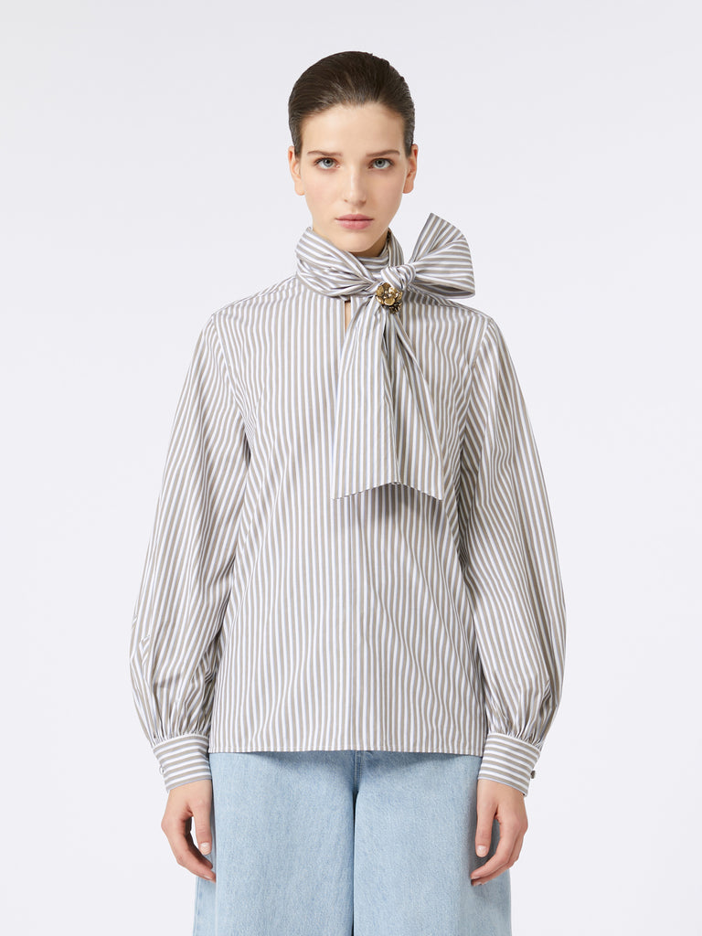 Striped cotton blouse